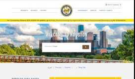 
							         Welcome to the City of Houston eGovernment Center								  
							    