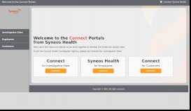 
							         Welcome to the Connect Portal from Syneos Health								  
							    