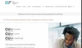 
							         Welcome to the Coventry University Group Aptitude Tests Portal ...								  
							    
