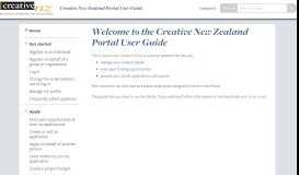 
							         Welcome to the Creative New Zealand Portal User Guide | Creative ...								  
							    
