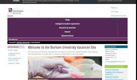 
							         Welcome to the Durham University Vacancies Site - Durham University								  
							    