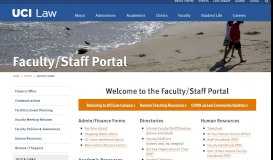 
							         Welcome to the Faculty/Staff Portal - UCI Law								  
							    