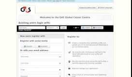
							         Welcome to the G4S Career Center - Register or Login								  
							    