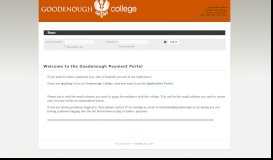 
							         Welcome to the Goodenough Payment ... - Goodenough College Portal								  
							    