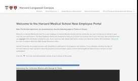 
							         Welcome to the Harvard Medical School New Employee Portal ...								  
							    