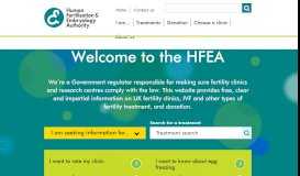 
							         Welcome to the HFEA | Human Fertilisation and Embryology Authority								  
							    