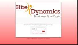 
							         Welcome to the Hire Dynamics Webcenter, please login. - TempWorks								  
							    