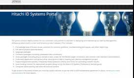 
							         Welcome to the Hitachi ID Systems Customer Portal | Hitachi ID Portal								  
							    