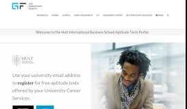 
							         Welcome to the Hult International Business School Aptitude Tests Portal								  
							    