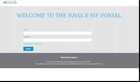 
							         Welcome to the IQVIA e-SIF portal								  
							    