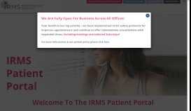 
							         Welcome To The IRMS Patient Portal | IRMS								  
							    
