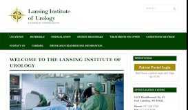 
							         Welcome to the Lansing Institute of Urology – Lansing Institute of ...								  
							    