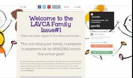 
							         Welcome to the LAVCA Family Issue#1 | Smore Newsletters for ...								  
							    