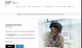 
							         Welcome to the London South Bank University Aptitude Tests Portal ...								  
							    