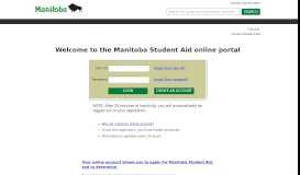 
							         Welcome to the Manitoba Student Aid online portal								  
							    