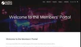 
							         Welcome to the Members' Portal | ARC Centre of Excellence in Exciton ...								  
							    