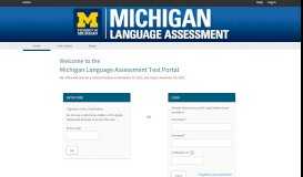
							         Welcome to the Michigan Language Assessment Test Portal								  
							    