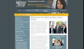 
							         Welcome to The Midwest Sinus Center Online								  
							    