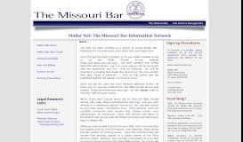 
							         Welcome to - the Missouri Bar								  
							    