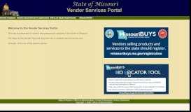
							         Welcome to the Missouri Vendor Services Portal								  
							    