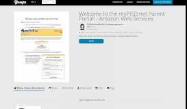 
							         Welcome to the myPISD.net Parent Portal! - Amazon Web Services								  
							    
