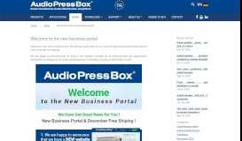 
							         Welcome to the new business portal | AudioPressBox								  
							    