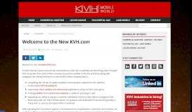 
							         Welcome to the New KVH.com - KVH Mobile World								  
							    