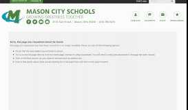
							         Welcome to the new website - Mason City Schools								  
							    