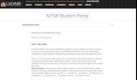 
							         Welcome to the NYSB Student Portal | Calvary Baptist Church, NYC								  
							    
