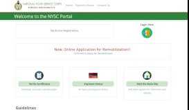 
							         Welcome to The NYSC Portal								  
							    