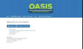 
							         Welcome to the OASIS Online Portal! | Occupational Safety and Health ...								  
							    