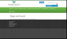 
							         Welcome to the Patient Portal | Wilson Health - Sidney								  
							    