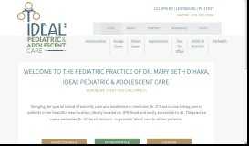 
							         welcome to the pediatric practice of dr. mary beth o'hara, ideal ...								  
							    