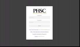 
							         Welcome to the PHSC Portal - PHSC.edu								  
							    