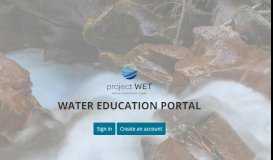 
							         Welcome to the Project WET Portal | Water Education Portal								  
							    