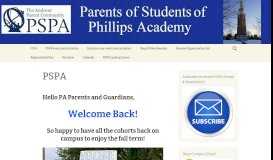 
							         Welcome to the PSPA! | The Andover Parent Community								  
							    