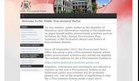 
							         Welcome to the Public Procurement Portal								  
							    