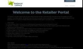 
							         Welcome to the Retailer Portal - Lottery Retailer								  
							    