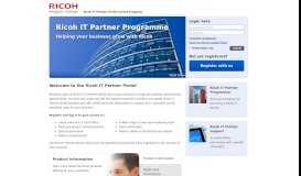 
							         Welcome to the Ricoh IT Partner Portal								  
							    