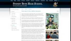 
							         Welcome to the SBHS Libraries - Sydney Boys High School								  
							    