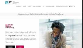 
							         Welcome to the Sheffield Hallam University Aptitude Tests Portal ...								  
							    