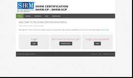 
							         Welcome to the SHRM Certification Portal								  
							    