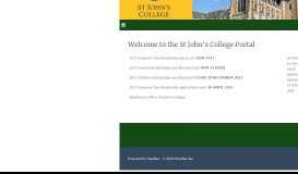 
							         - Welcome to the St John's College Portal								  
							    