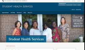 
							         Welcome to the Student Health Services Web Page!								  
							    