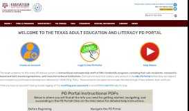 
							         Welcome to the Texas Adult Education and Literacy PD Portal! - TCALL								  
							    