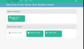 
							         Welcome to the Tooele Tech Student Portal! - Student Portal								  
							    