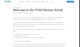 
							         Welcome to the TUNE Partner Portal | TUNE								  
							    