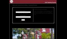 
							         Welcome to the ULM Online Training System | Training								  
							    