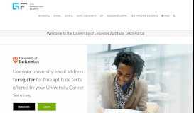 
							         Welcome to the University of Leicester Aptitude Tests Portal ...								  
							    