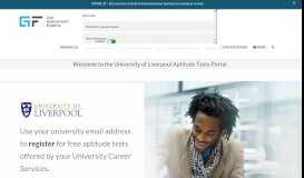
							         Welcome to the University of Liverpool Aptitude Tests Portal ...								  
							    